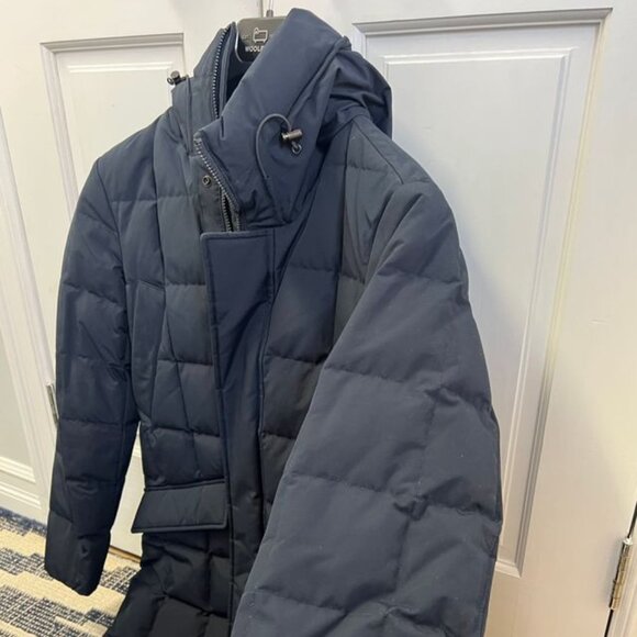 Blizzard Parka in Ramar Cloth with Square Quilting - Men - Blue - Picture 3 of 7